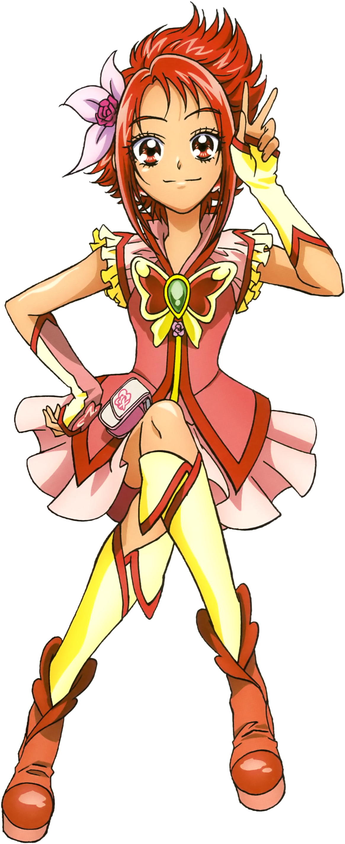 Pretty Cure All Stars Dx Cure Rouge Pose - Yes! Pre Cure 5 Go Go 8 (1177x2853), Png Download
