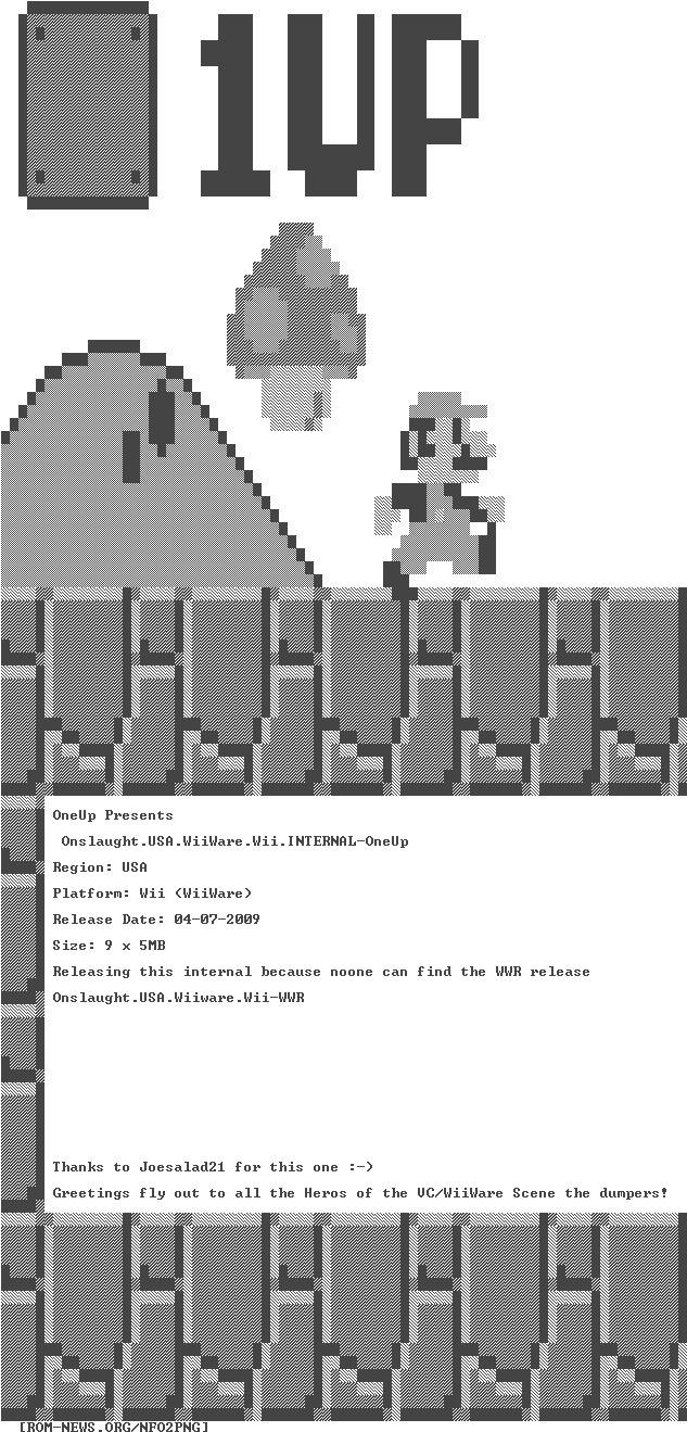Onslaught - Usa - Wiiware - Wii - Internal-oneup - - Nintendo (640x1332), Png Download