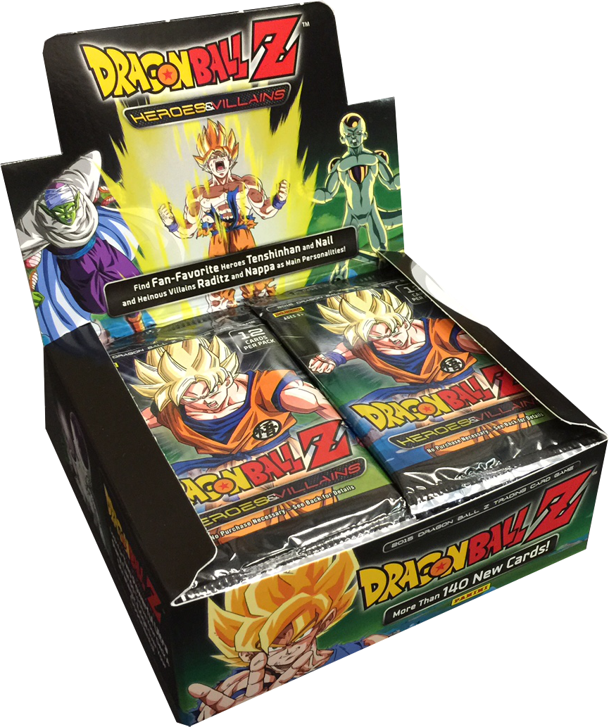 Dragon Ball Z Heroes & Villains Booster Display Box - Dragon Ball Z - Heroes & Villains Booster - Toy (865x1033), Png Download