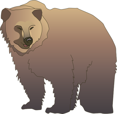 Drawn Grizzly Bear Animated - Bear Symbolism (413x400), Png Download