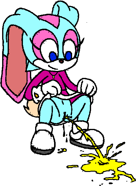 Butterfly Peeing - Sonic Amy Rose Peeing (458x630), Png Download