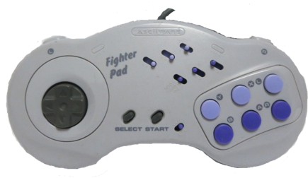 Super Nintendo Asciiware Fighter Pad 4930 Controller - Game Controller (480x284), Png Download