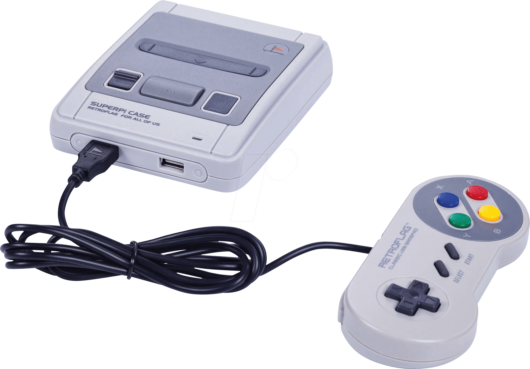 Housing For Raspberry Pi 3, Snes Design, Grey Sertronics - Raspberry Pi (1733x1207), Png Download