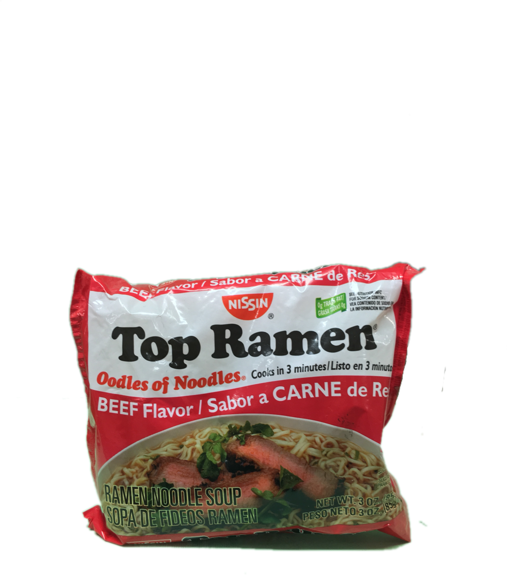 Download Nissin Top Ramen Beef Flavored 3 Oz Full Size PNG Image PNGkit