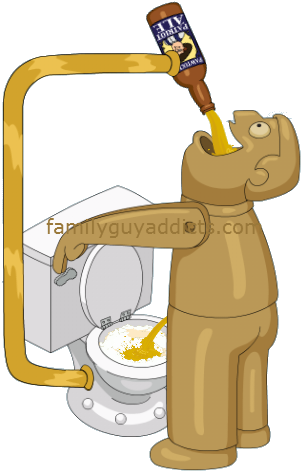 Chumbawumba Stewie 2 Fg Pawtucketpat Infinate Pee Machine - Peeing In Beer Bottle (322x490), Png Download