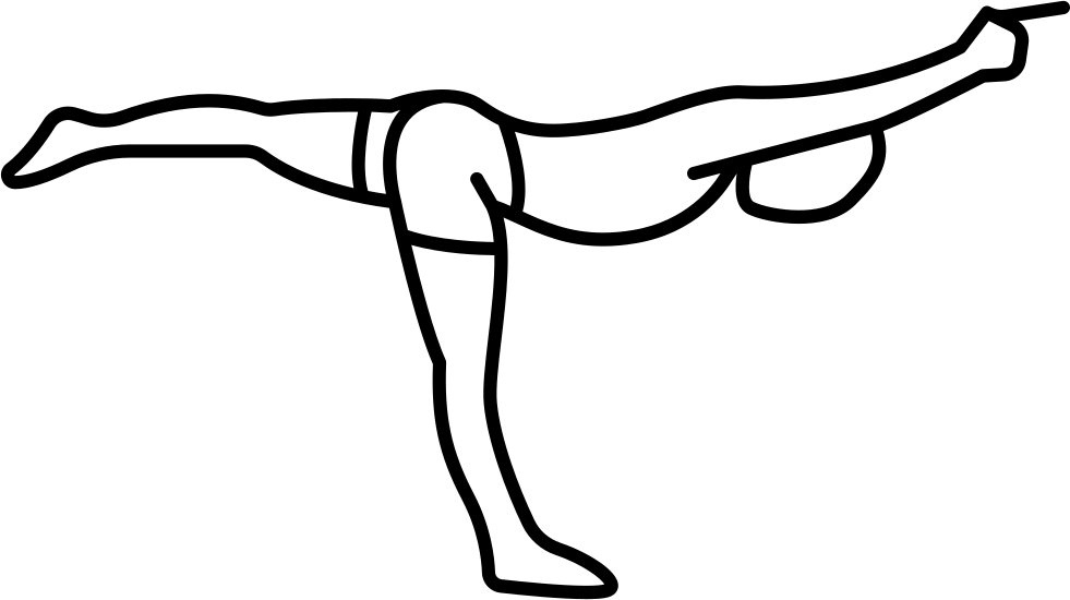 Man Standing On Right Leg Stretching Leg And Arms Comments - Figure Drawing (981x550), Png Download