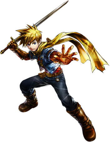Isaac Ssb3m - Ougon No Taiyou: Shikkokunaru Yoake (352x454), Png Download