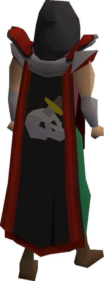 Slayer Cape Equipped - Trimmed Slayer Cape Osrs (351x942), Png Download