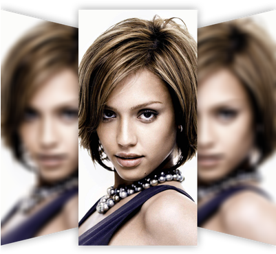 Repeated Blurred On The Sides Png - Women Synthetic Wigs Brown Mixed Blonde Capless Short (400x400), Png Download