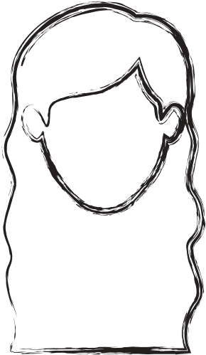 Drawn Long Hair Faceless Woman - Illustration (550x550), Png Download