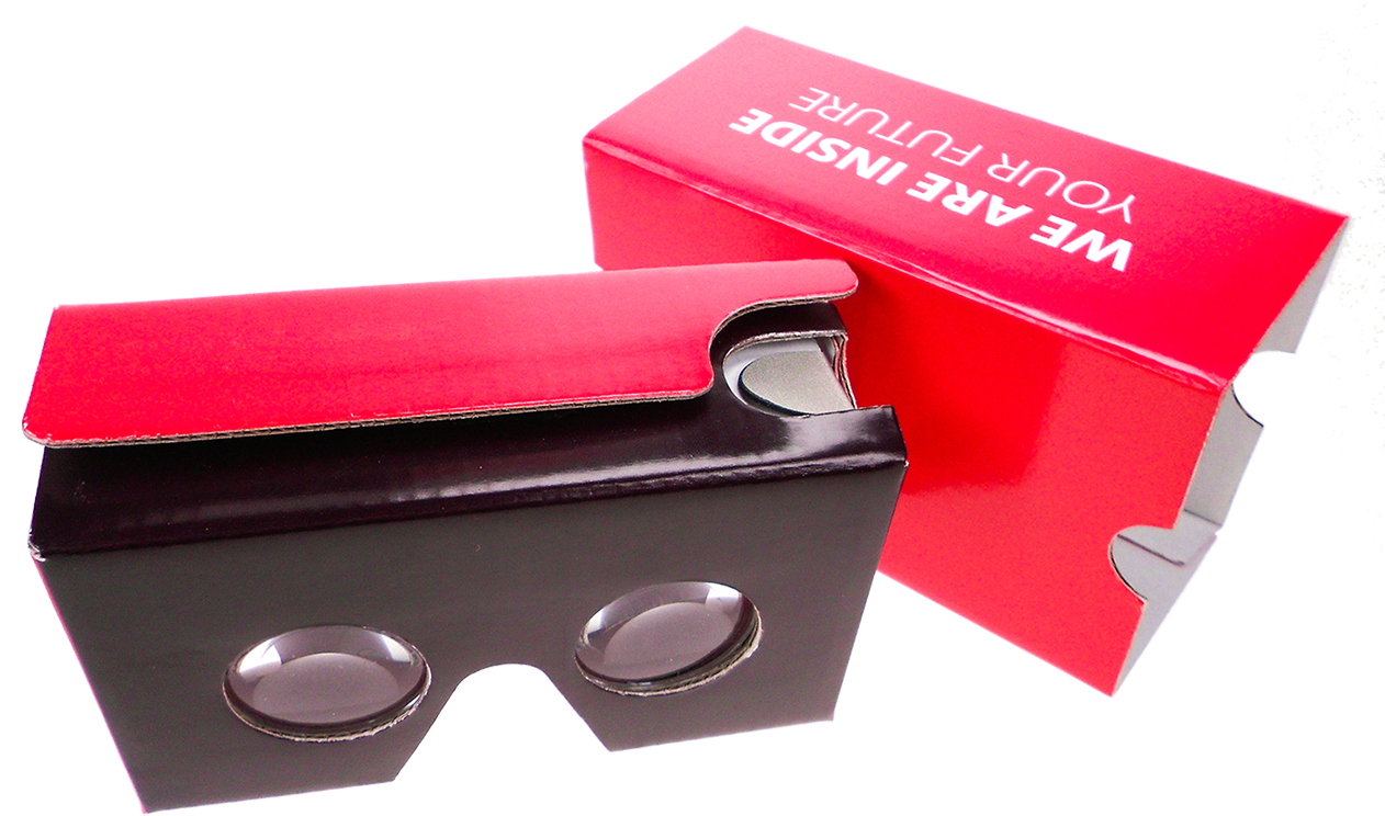 Bloo Two - Branded Cardboard Vr Headsets (1366x768), Png Download