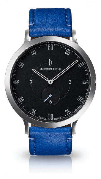 Silver Black Lapis - Lilienthal Berlin - Wrist Watch With Black Dial, Flat (340x600), Png Download