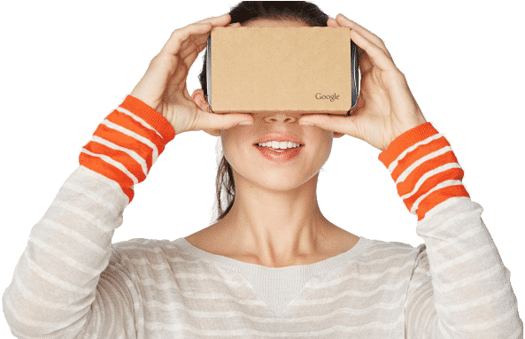 Google Cardboard 2.0 (2nd Gen) Vr Virtual Reality Headset (1400x382), Png Download
