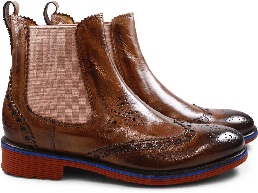 Ankle Boots Amelie 50 Tan Elastic Rose Rook D Red - Work Boots (1024x1024), Png Download