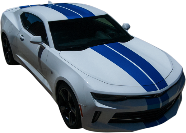 2016-18 Camaro Dual Hood, Roof, Trunk, Spoiler Stripe - Chevrolet Camaro (598x428), Png Download