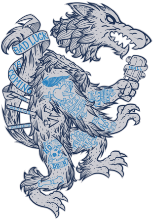 Wolf Spoiler Crest - Illustration (571x495), Png Download