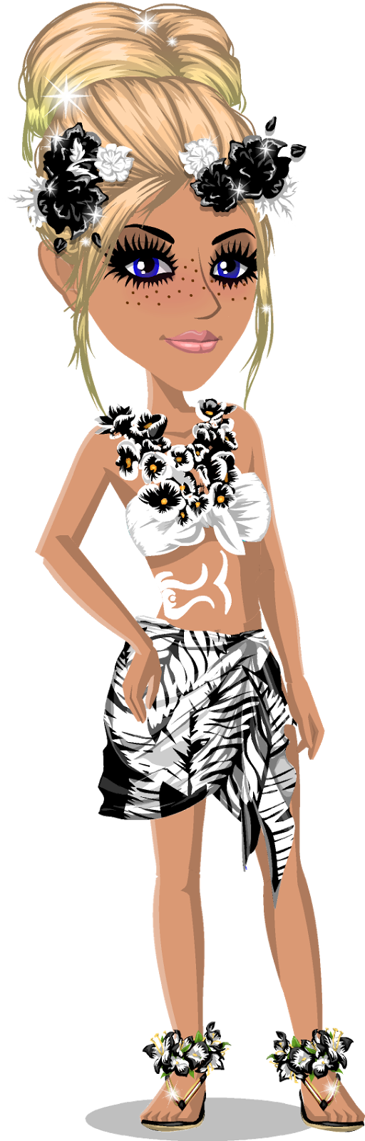 Calling All Non-vip Moviestar's To This Beautiful Hawaiian - Moviestarplanet Girl (523x1600), Png Download