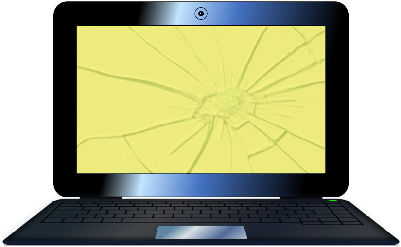 Is Your Laptop Screen Or Digitizer Broken - Gandhi Computer Services (825x510), Png Download