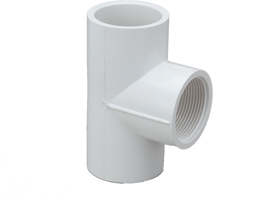 Tee - Upvc Tee White (526x435), Png Download