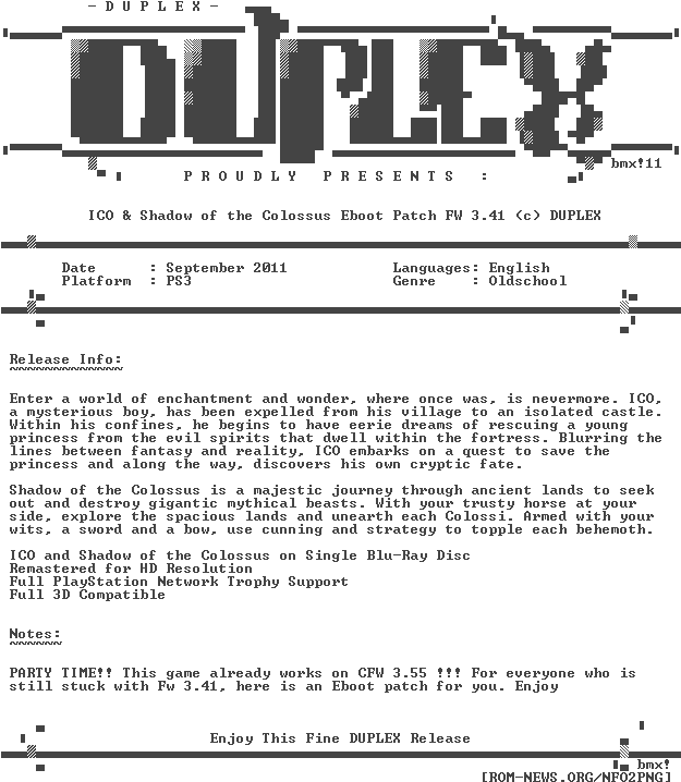 Shadow - Of - The - Colossus - Fw - 3 - 41 - - Gta 5 Ps3 Duplex (632x732), Png Download