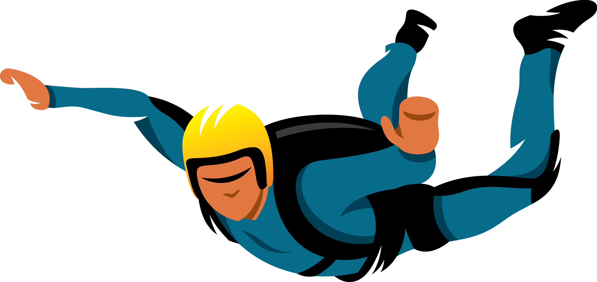 Skydiving Png - Skydiving Logo (2077x982), Png Download