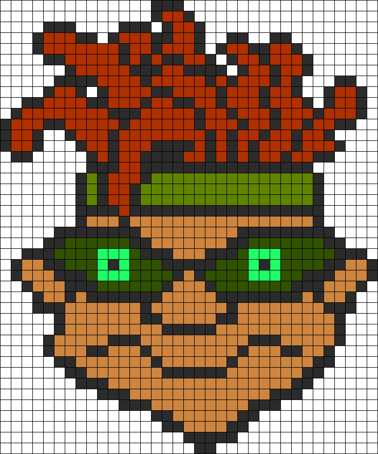 Otto Rocket From Rocket Power Perler Bead Pattern / - Rocket Power Pixel Art (736x883), Png Download