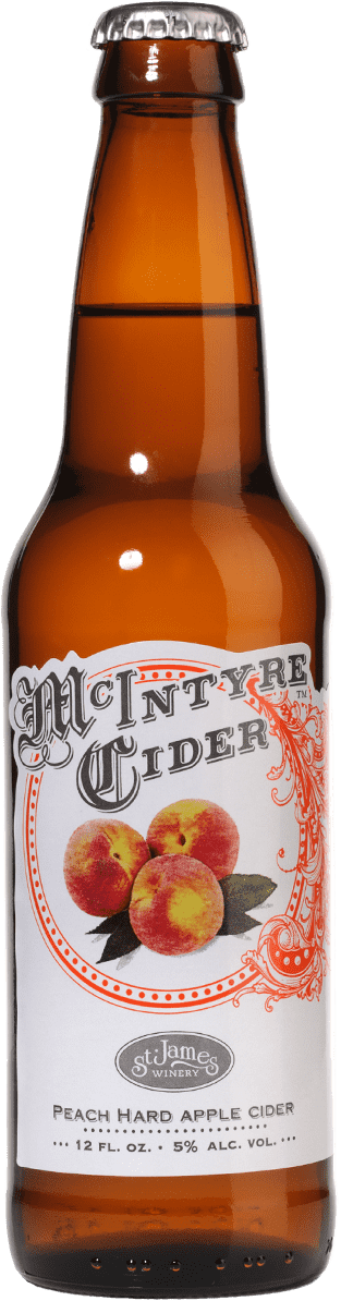 Peach Hard Apple Cider - Mcintyre Hard Apple Cider (313x1194), Png Download