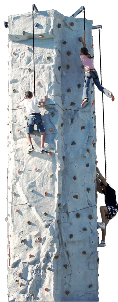 24 Foot Rock Climbing Wall Available To All Ages On - New York (236x599), Png Download