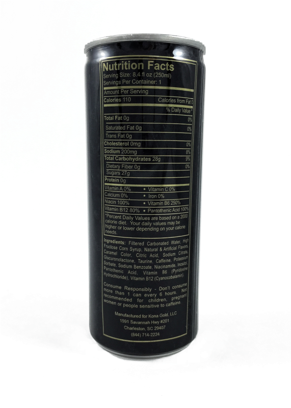 Kona Gold Energy Drink Nutrition Facts - Light Fixture (800x800), Png Download