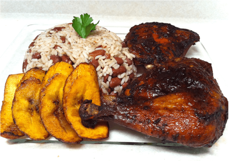 Jerk Chicken Fried Plantain (800x800), Png Download
