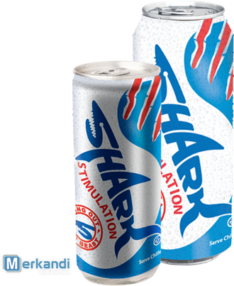 Shark Stimulation Energy Drink 250 Ml-packs Of 24 Cans, - Shark Energy Drink (462x408), Png Download