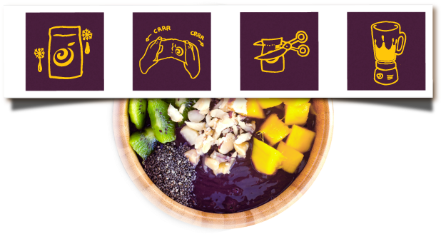 How To Prepare Açaí - Açaí Na Tigela (625x352), Png Download