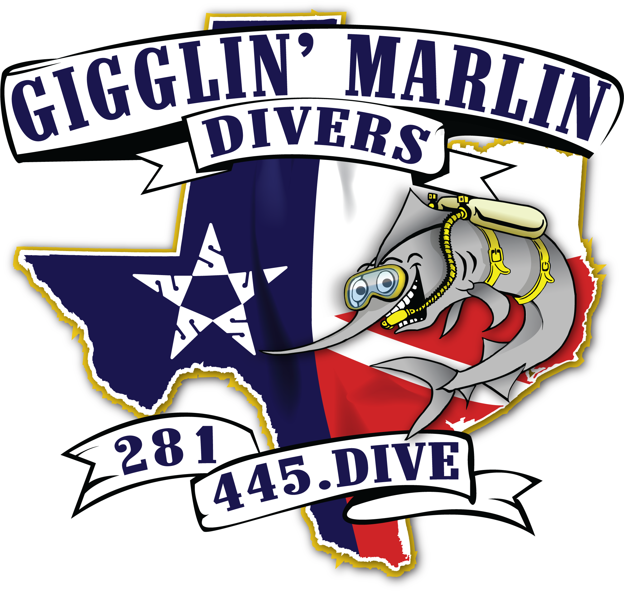 Gigglin' Marlin Divers Jpeg - Merit Badge (2100x2100), Png Download