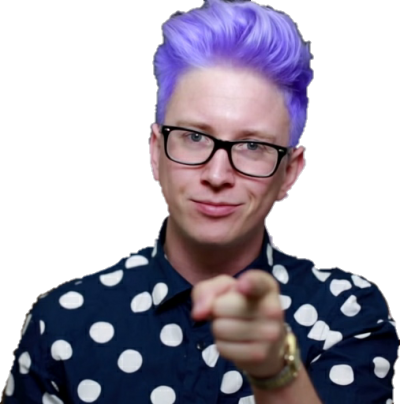 Tumblr Nt95cjnob61tx4tqmo1 400 - Tyler Oakley (400x404), Png Download