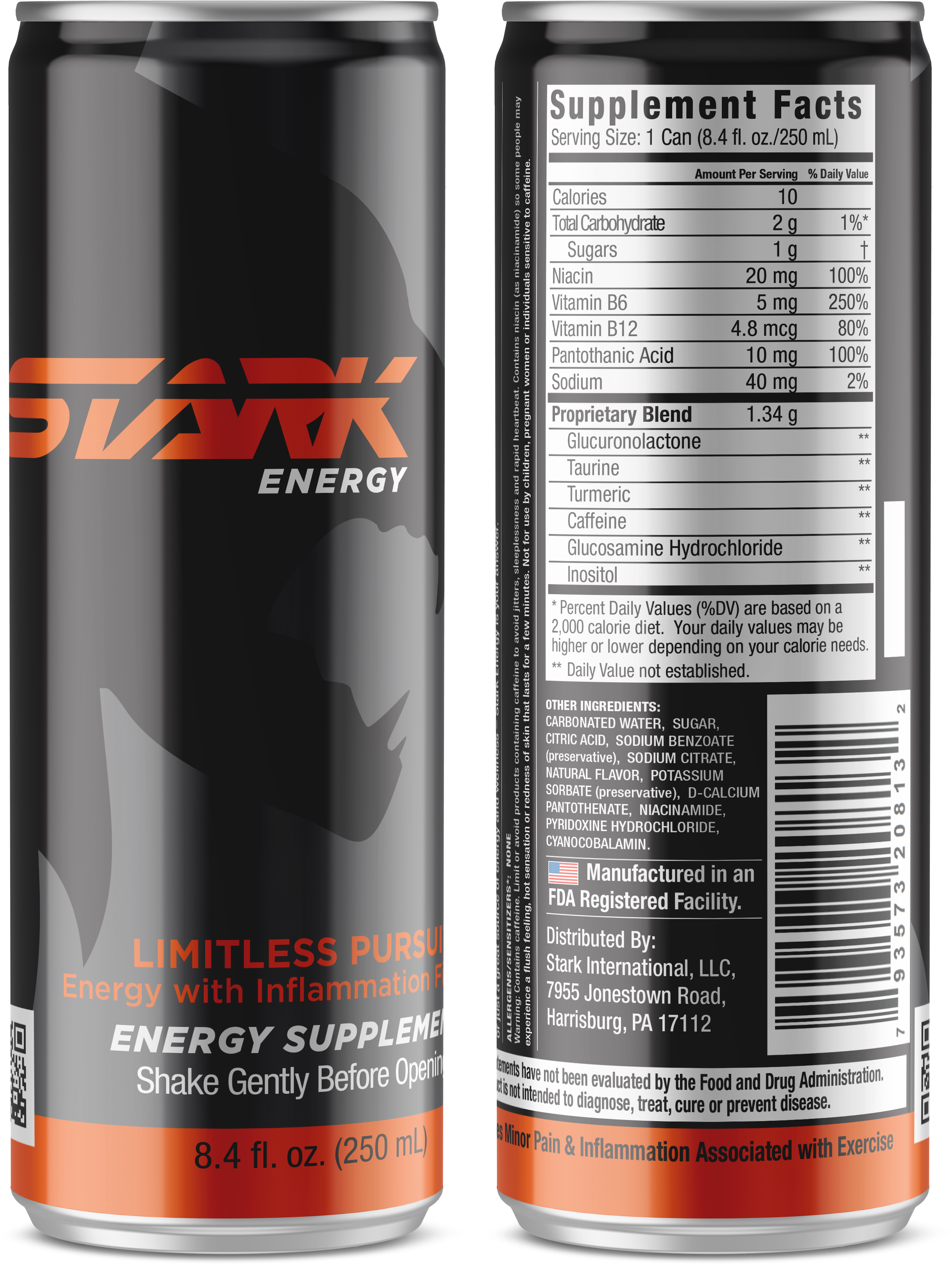 Stark Energy Orange Label - Guinness (4000x4000), Png Download