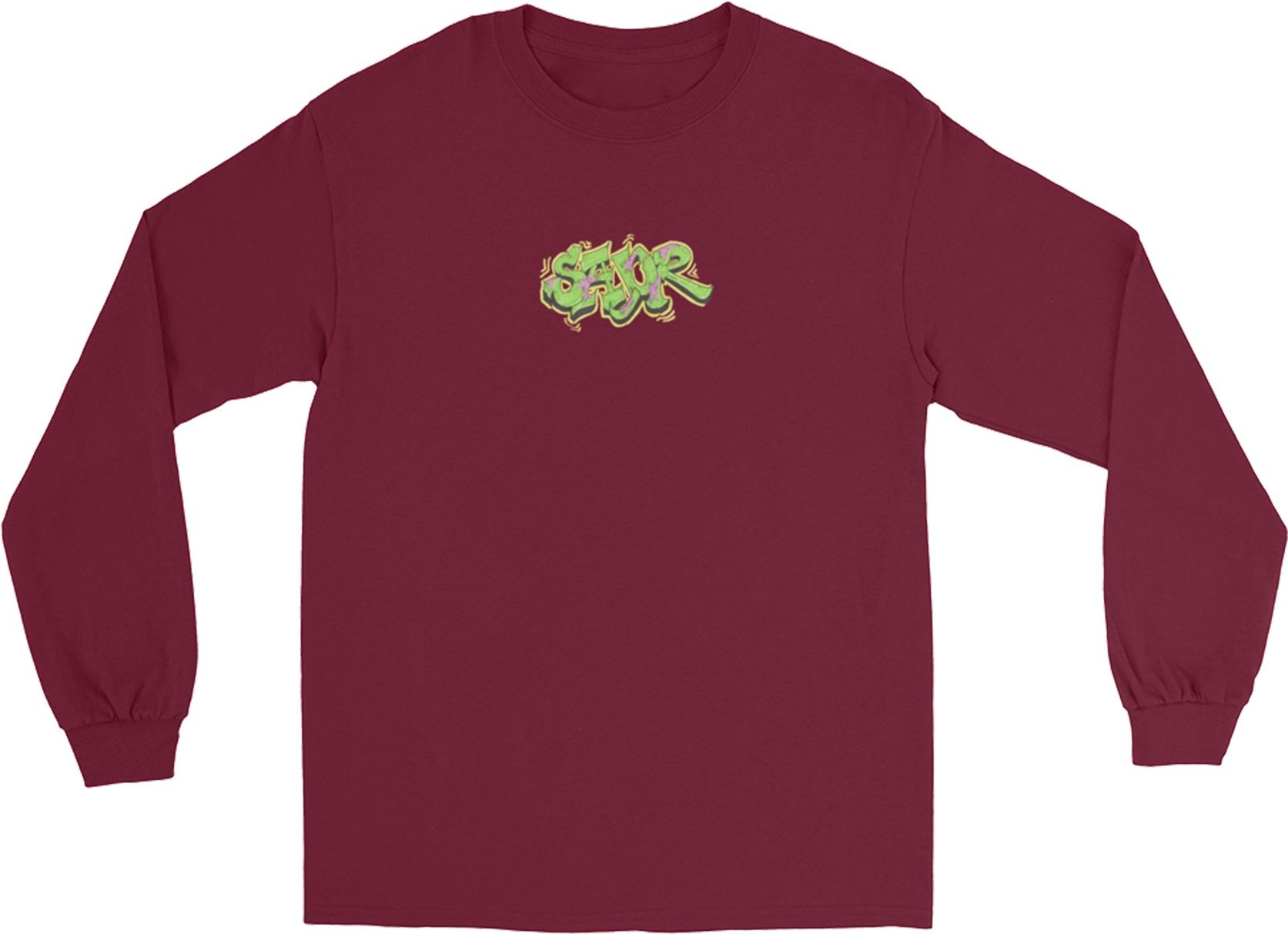 Image Of Lime Ooze Burgundy Long-sleeve - Sunshineandspoons I'm Healthy Because Of My Feeding (1786x1376), Png Download