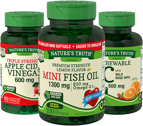 All The Vitamins You Need From A To Zinc - Nature's Truth Triple Strength Apple Cider Vinegar (460x407), Png Download
