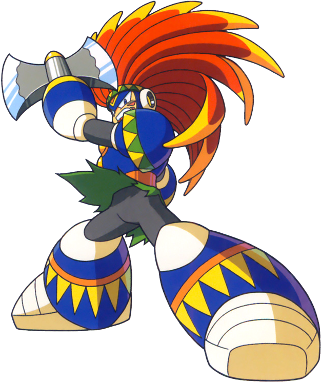 Tomahawk Man - Mega Man Tomahawk Man (651x771), Png Download