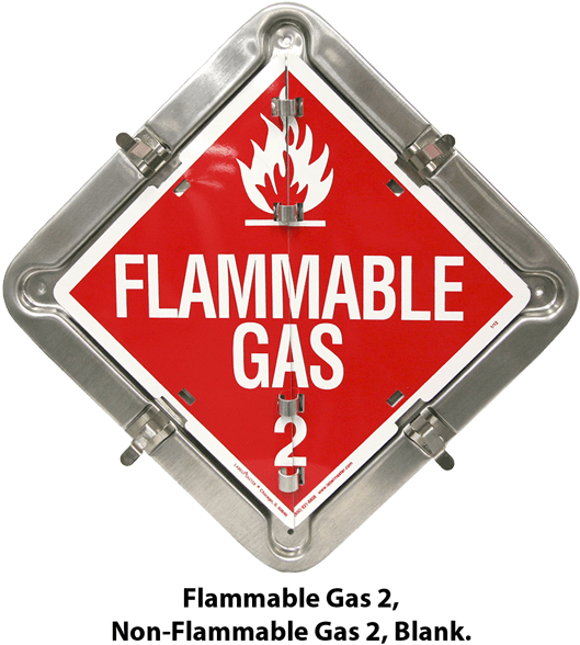 Solid Frame 2 Placard Dual Flip Set - Labelmaster 10-3/4" X 10-3/4" Class 2 Rigid Vinyl Placard, (528x600), Png Download