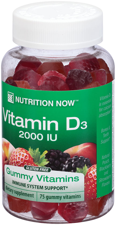 Vitamin D Aids In The Absorption Of Calcium, Which - Nutrition Now - Vitamin D Adult Gummy Vitamins 2000 (403x780), Png Download