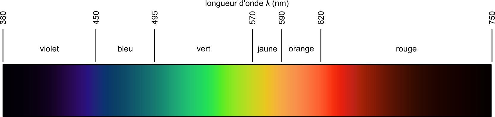 Spectre Visible Lineaire En Longueur D Onde - Number (1665x395), Png Download