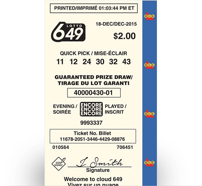 Winning Customer Receipt - Lotto 649 Ticket (996x778), Png Download