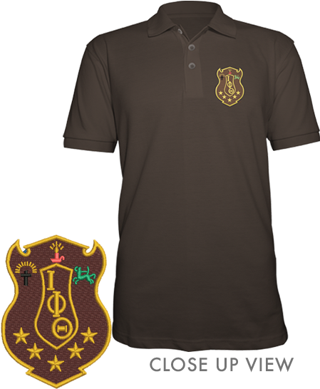 Iota Phi Theta Embroidered Crest Polo - Iota Phi Theta Shield (558x558), Png Download