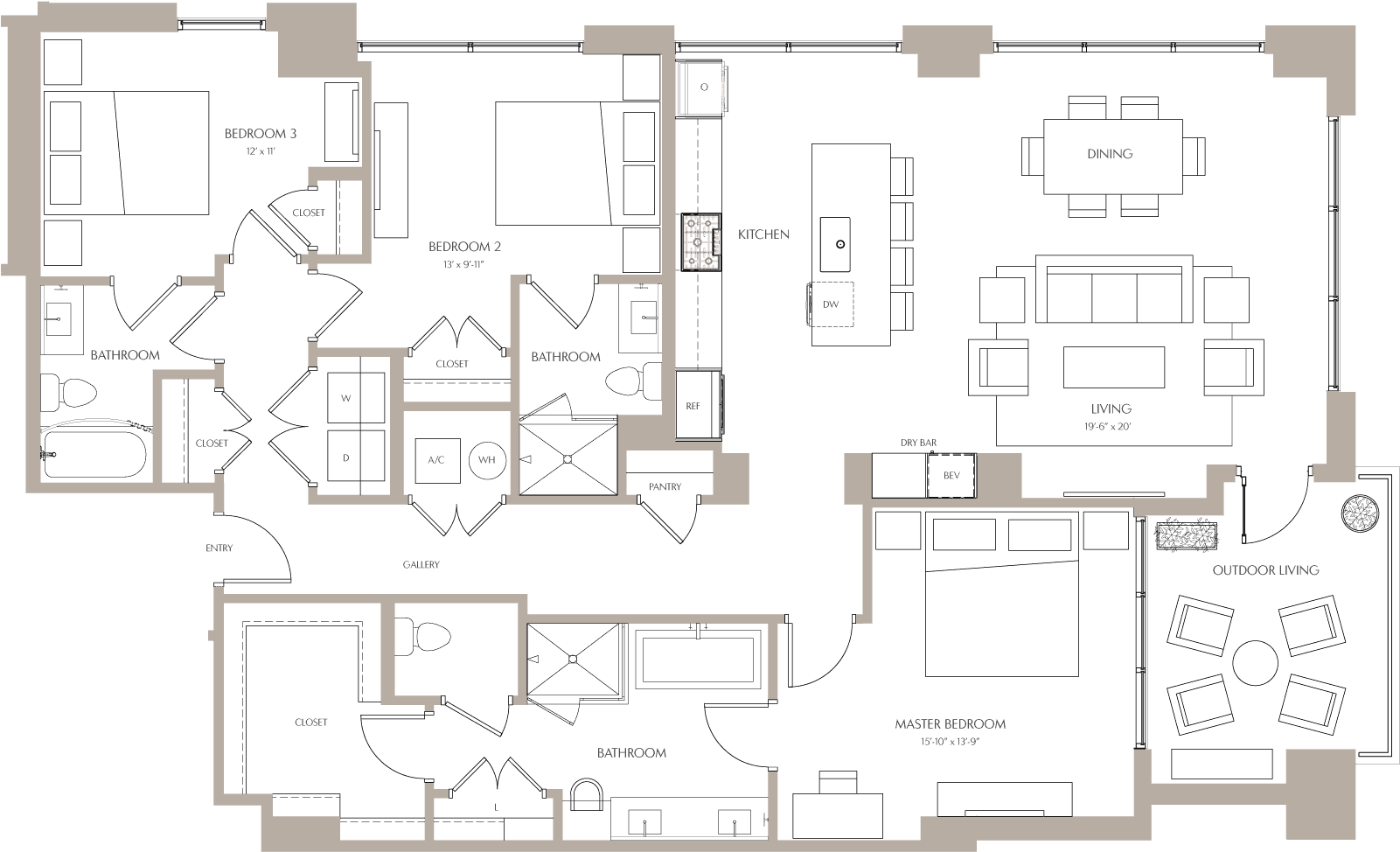Dogwood I T1 - Floor Plan (1600x1333), Png Download