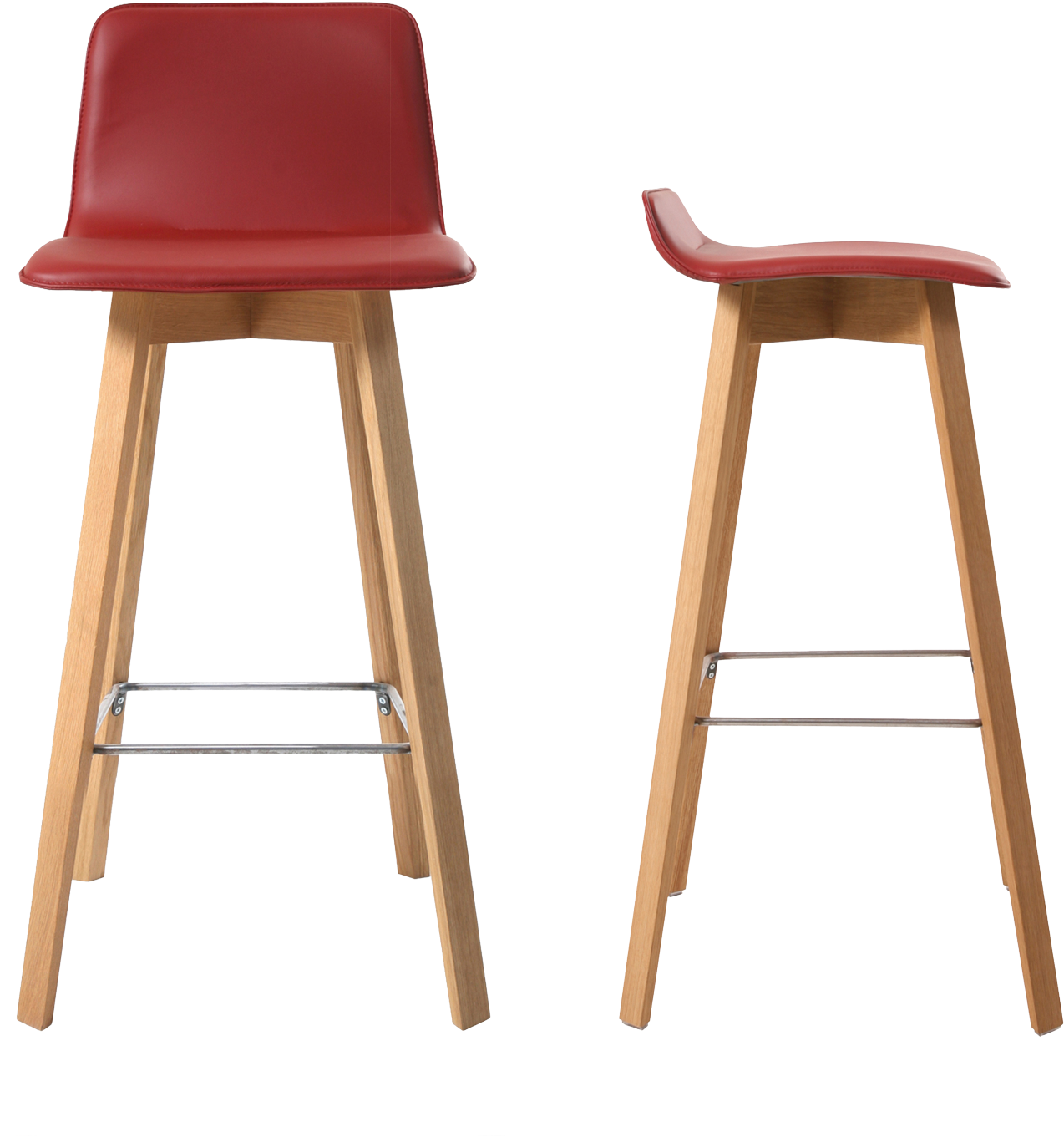 Bar Stool - Kff Maverick Upholstered Bar Stool High Back, Wood (2000x2000), Png Download