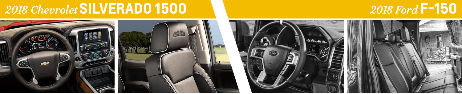 Compare New 2018 Chevrolet Silverado 1500 Model Interior - Chevrolet (1500x305), Png Download