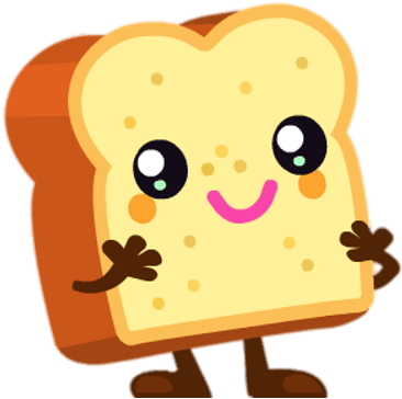 Toasty The Buttery Breadhead Smiling - Toasty Moshling (400x400), Png Download