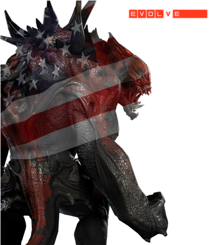 Murica - Evolve Goliath Magma Skin (444x500), Png Download