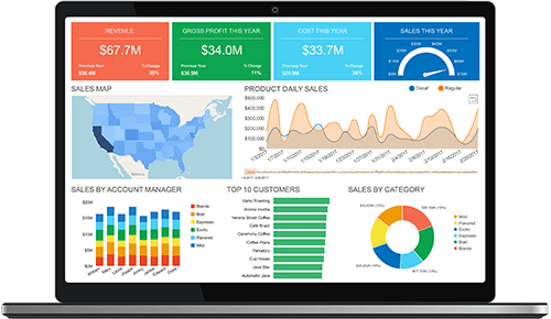 Embeddable Dashboards - Jinfonet Software, Inc. (500x290), Png Download