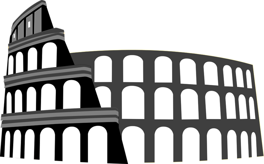 Colosseum Vector Png Clipart Colosseum Roman Forum - Colosseum Clipart (900x561), Png Download